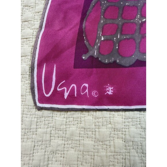 Vera Neumann Turtle Square‎ Scarf Magenta Purple Burgundy Abstract Vintage 26.5" - Picture 6 of 13
